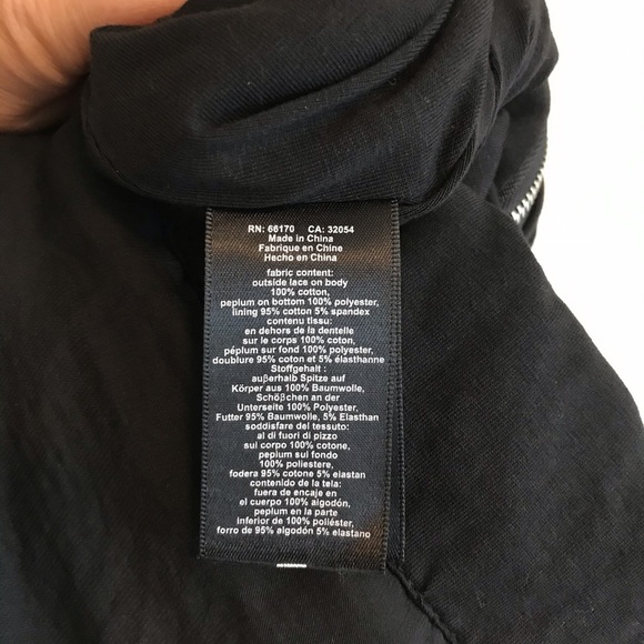 Lili's Closet Black Lace Zipper Peplum Top - Picture 6 of 6